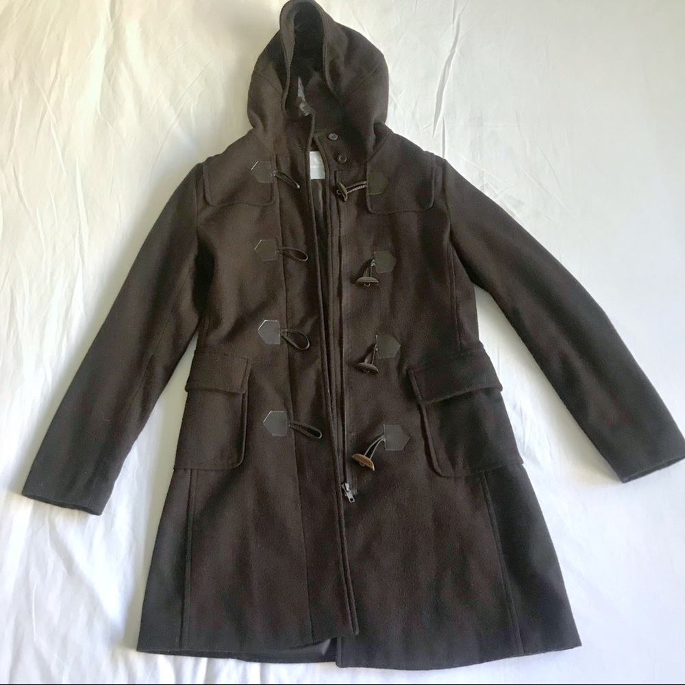 Brown Pea Coat with Hood